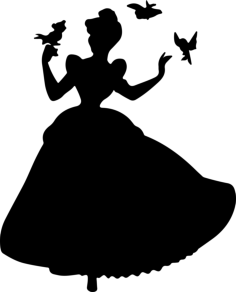 Cinderella 6 Outline Drawing Svg Vector, Free Vectors File